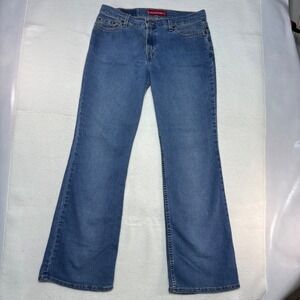 Levis 514 Superlow Flare Jeans Womens 11 M Junior Blue Stretch Low Rise Y2K